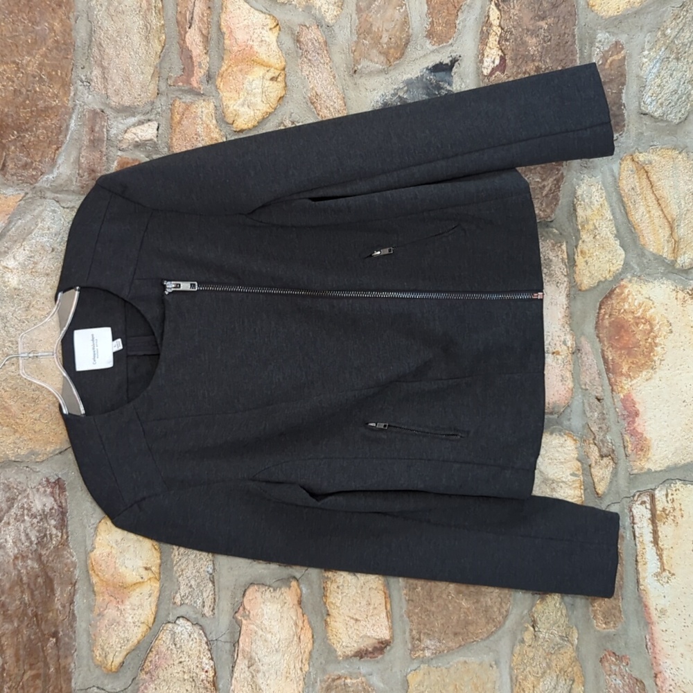 Catherine Malandrino Charcoal Gray Moto Jacket